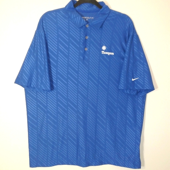 Nike Golf Dri-fit Men's Short Sleeve Button Up Thompson Golf Tournament Size L - Picture 2 of 10